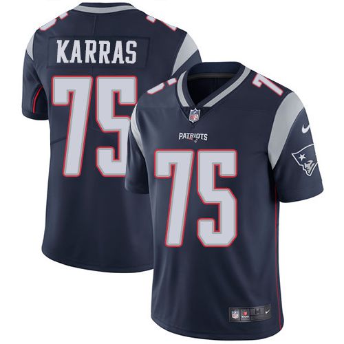 Men New England Patriots 75 Ted Karras Nike Navy Limited NFL Jersey